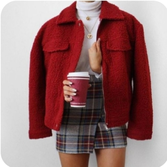 Coldwater Creek Wool Jacket Red Coat Size 16 - EUC! - Picture 2 of 16